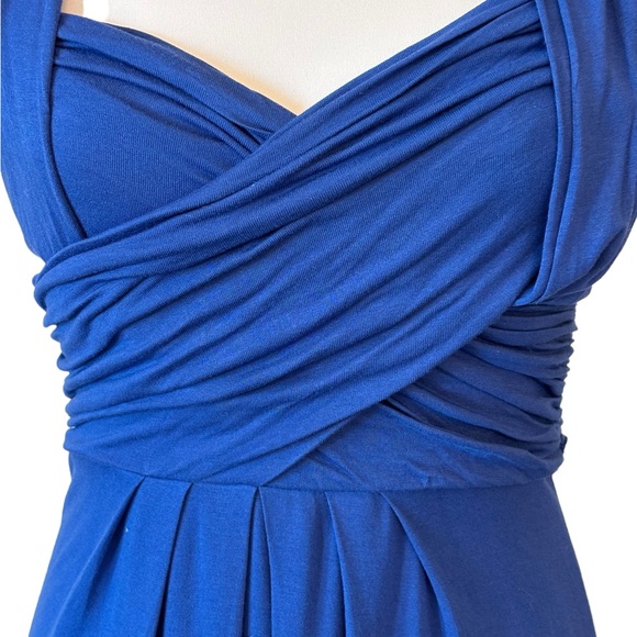 🎁 BCBGMAXAZRIA Blue Stretch Dress XS - Picture 3 of 8